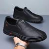 2025 New Men Leather Shoes Soft Sole Casual Shoes Comfortable Business Flats Man Lightweight Work Shoes Slip-on Driving Shoe