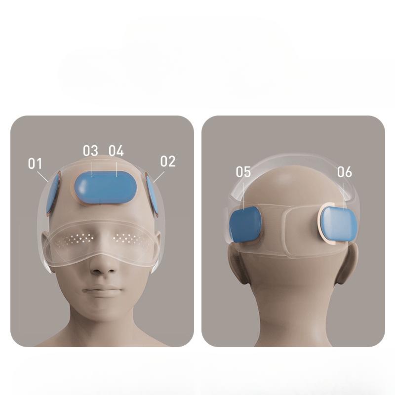 Head and Eye Integrated Massage Device, Airbag Wrapping, Sleep Aid for Household Use, Hot Compress Massage Helmet, Head Massager