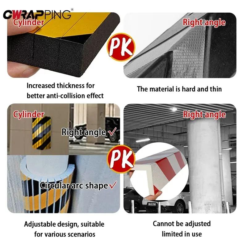 4Pcs Garage Car Door Protector Wall Corner Bumper Guard Foam Block for Parking Spaces Warehouses Protecte Bump and Scratches