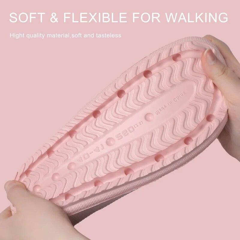 Women Men Slippers Summer Beach Slides Bathroom Anti-Slip Slipper Soft Sole Sandals Fashion Flip-Flops Ultra-Light Shoes Women
