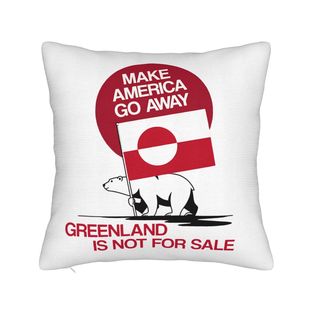 Nu Det Nu uk Greenland flag Pillowcase Polyester Cushion Cover Gift MAGA Throw Pillow Case Cover Home Zippered 4040cm