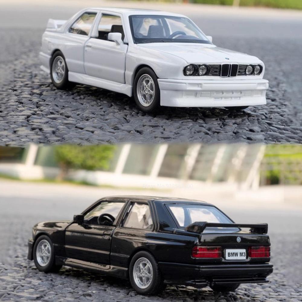 1/36 BMW M3 1987 литые игрушки модель автомобиля металлические литые игрушечные транспортные средства подлинные изысканный интерьер инерционный 2 двери открываются детский подарок