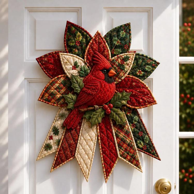 Festive Quilted Christmas Door Hanging DIY Sewing Kit