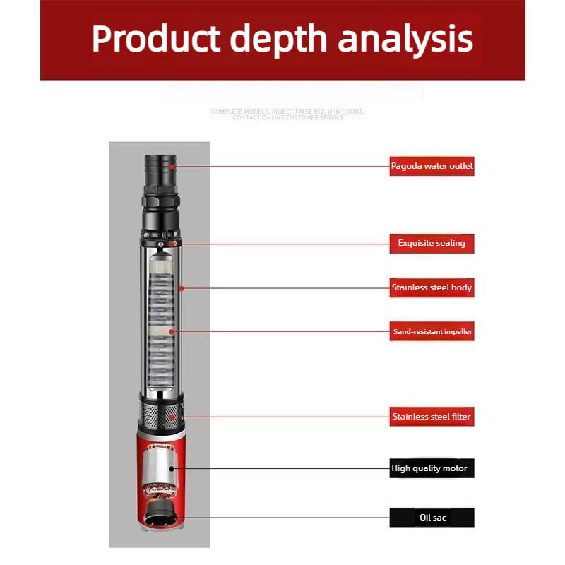 High Lift Deep Well Water Pump DC Submersible Pump Household Battery Electric Vehicle Specialized Pumping Equipment