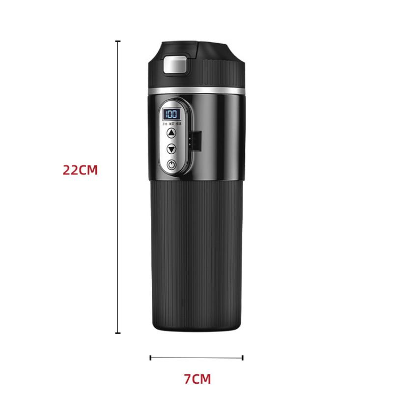 500ML Large Capacity Intelligent Car Boiling Bottle Outdoor Travel Portable Electric Kettle Stainless Steel Insulated Cup