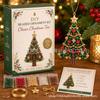 DIY Christmas Tree Beaded Ornament Kit Handmade Sparkling Holiday Craft Set with Beads, Wire, and Tools for Family Fun 