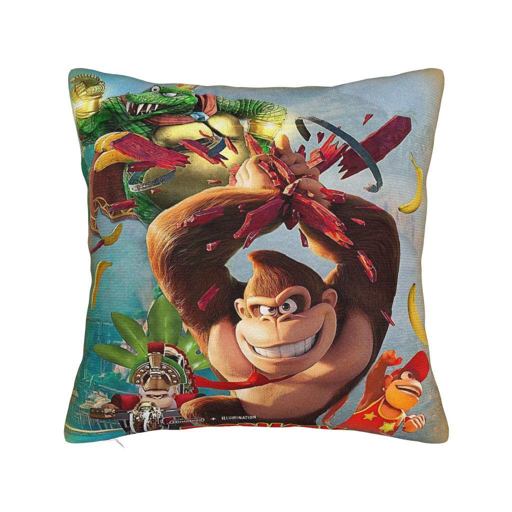 Декоративные наволочки Игры Donkey Kongs Bananza Мерч для дома Наволочка для декоративной подушки Прямая поставка Несколько размеров