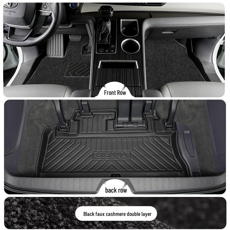 TPE Коврики в салон для Toyota Sienna 7-местная, Первый ряд, 2021-2025