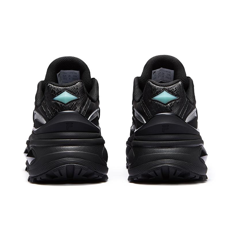 Fila Fusion Bianco III Ретро Низкие Кроссовки Папы Женские кроссовки Черный Серебристый T12W511008FBS