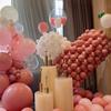 50 шт./70 шт. двухслойная ретро розовая цепочка из воздушных шаров, свадебное украшение, красные и розовые воздушные шары, романтическая свадебная комната, свадебная сцена, композиция