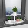 Овальная 2-ярусная теплая белая подставка для растений и полка для хранения