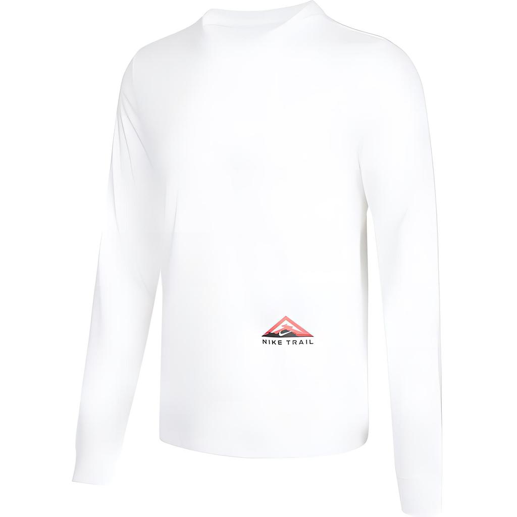 Nike Спортивная дышащая футболка с длинными рукавами, мужские топы, белые DD4480-100