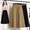 DIMANAF 2025 Plus Size Women Long Skirts Thicken Elastic Waist Trousers Oversize 5XL Autumn Winter