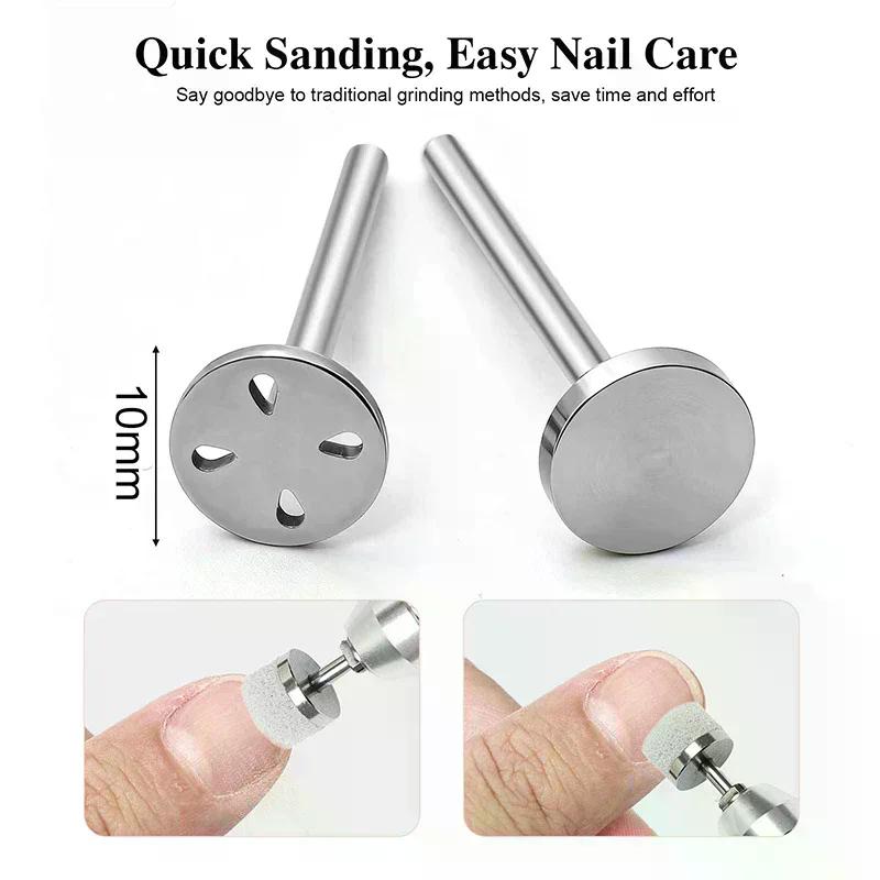 50 шт. 10 мм самоклеящиеся сменные губчатые полировальные подушечки диск из нержавеющей стали для педикюра полировальные аксессуары