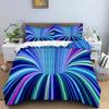 3D Пододеяльник Психоделический Абстрактный Двуспальный Комплект Постельного Белья 2/3 предмета Покрывало Кинг Полный Размер Синий Полиэстер Чехол для Одеяла