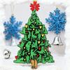 The Naughty Tree Cheeky Christmas Ornament Green Tree Shaped Christmas Hanging Decor Funny Adults Posture Ornaments Gag Gifts for Couples