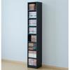 CPB-1830J(MBK) Large Capacity Slim Bookshelf Rack [Total Load Capacity 90kg] 8 Shelves 30.5cm Wide X 29cm Deep X 184cm High Assembly Required