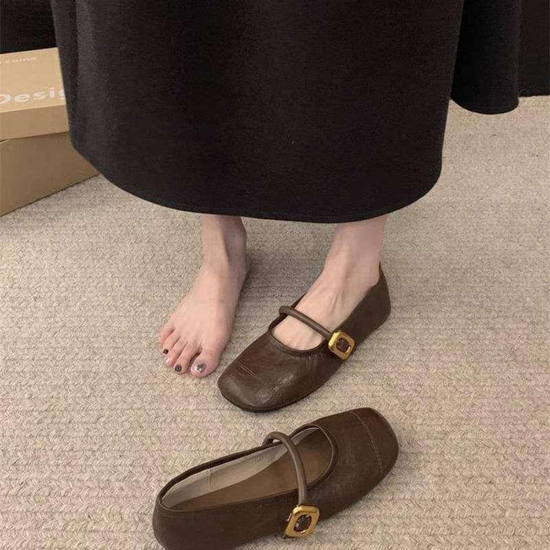 Черные туфли Мэри Джейн с квадратным носком, плоской подошвой, женские, новые, осенне-зимние