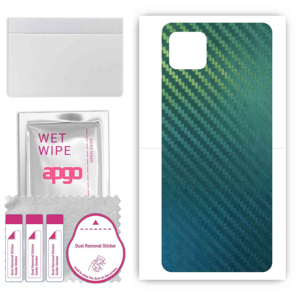 apgo Protective Skin Sticker for the back compatible with Oppo A73, Wrap Film, Foil, Vinyl - Pattern Carbon Chameleon CAKA1