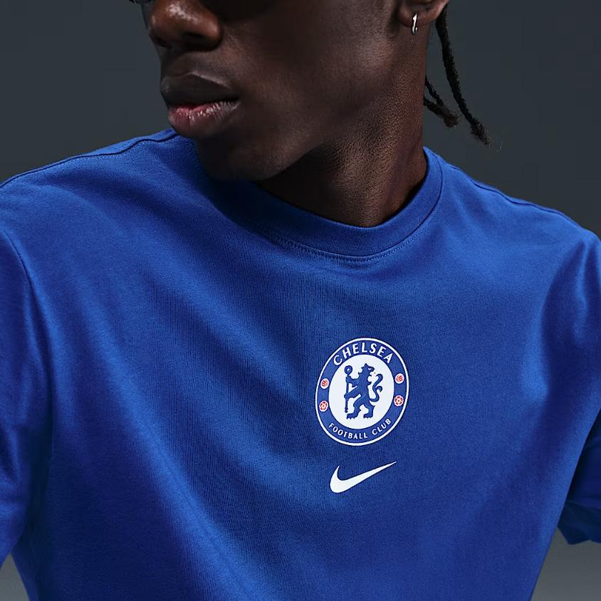 Nike Мужская футболка с круглым вырезом и коротким рукавом с логотипом Royal-Blue HQ8395-495