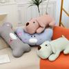 New Summer Ice Bean Fabric Girls Office Pillow Bone Sofa Cushion Lying Dog Series Dog Bone