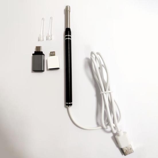 Визуальный ушной инструмент Высокоточная камера 6 светодиодных ламп с бусинами Эндоскопический инструмент для ушных ушей Зарядка через USB Умный визуальный очиститель ушей Инструмент для удаления воска Инструмент для ухода за ушами