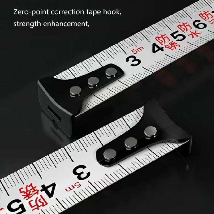 Shockproof Retractable Steel Tape Rule With Fixed Position Locking System Ergonomic Grip Strong Scale For Job Sites