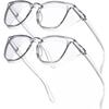 2pcs Safety Glasses, Anti Fog/Anti Pollen Safety Goggles for Men and Women Blue Light Blocking Glasses, Eye Protection Glasses