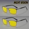 Мужские Классические Солнцезащитные Очки для Ночного Видения Нейтральная Мода Роскошные Очки Защита Глаз при Вождении Очки Ночного Видения