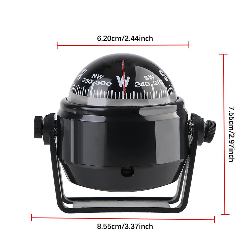 Car Dashboard Compass On Board Compass Navigation Compass Electronic Sea Pivoting Ornaments Gauge Universal For Boat Marine Ship