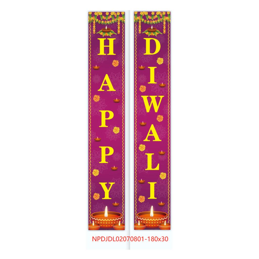 Indian Diwali Outdoor Party Party Decoration Porch Couplet Polyester Cloth Flag