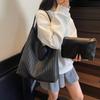 Ручная сумка-ведро для воды из ПУ для женщин с плетеным дизайном и большой вместимостью для повседневного использования