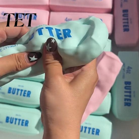 DIY Stress Relief Toy Butter Stick Toy, Hollow Fillable Skin with Stopper, Empty Bar Squeeze for Teens Adults