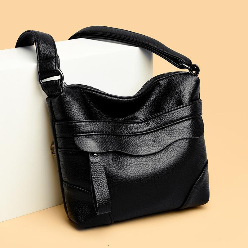 Leather Mother Women'S Bag Soft Leather Shoulder Messenger Bag Fashion Casual Satchel