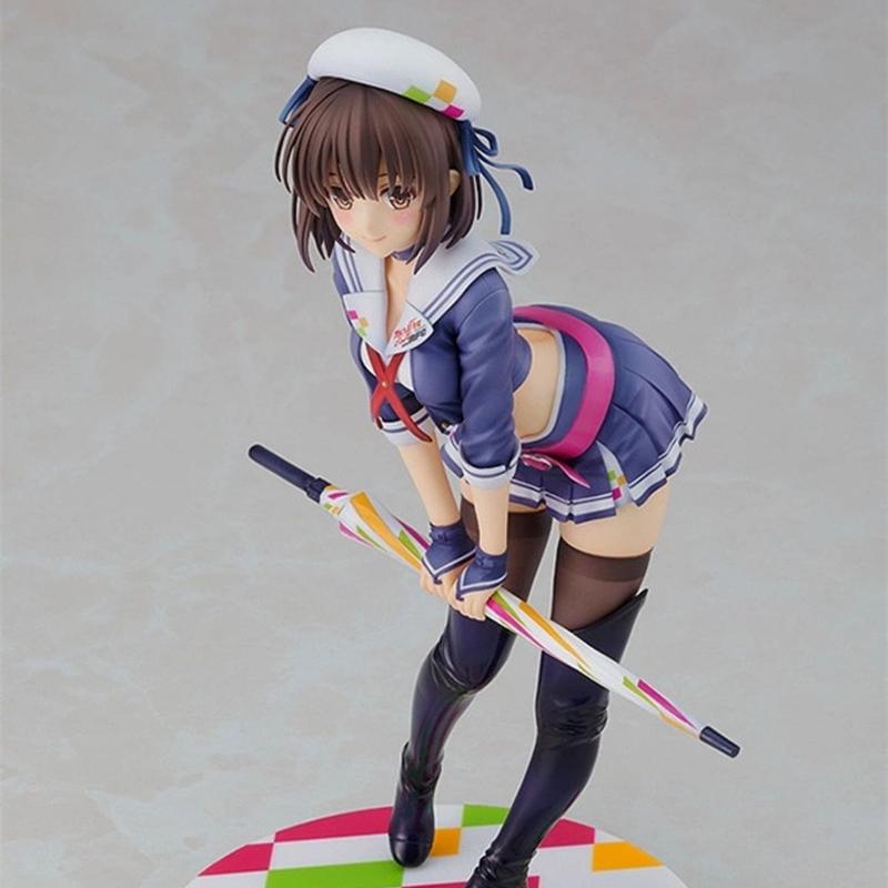 Anime Saekano How To Raise a Boring Girlfriend Figure Racing Girl Megumi Kato Take Umbrella Action Figure Sexy Girls Model