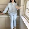 Womens Coral Fleece Pajama Set Thick Warm Flannel Loungewear Home
