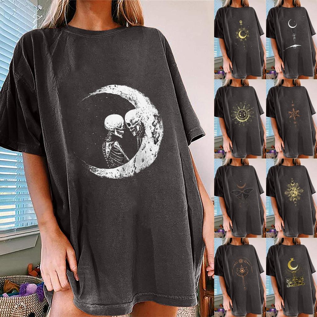 Женская винтажная повседневная блузка с короткими рукавами и принтом и короткими рукавами