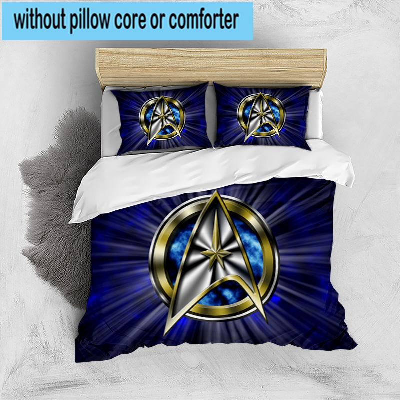 Starship Emblem 3pcs Bedding,Including 1pc Duvet Cover And 2pcs Pillowcases Perfect for Christmas,Ideal for Bedroom, Dormitory
