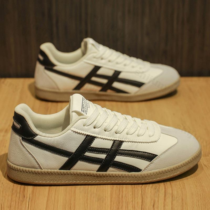 Fashion Men Sneakers PU Leather Fashion Casual Running Shoe Lace-up Men Tennis Skateboard Shoes Luxury Designer Zapatillas De Hombre