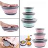 Silicone Folding Bowls, Collapsible Storage With Lids, Portable Travel Outdoor Camping Essentials For Food Water Feeding
