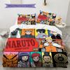 Naruto Shinobi Legacy Pattern Bedding Quilt Set Quilt Cover Pillowcase Home Birthday Gift(1 * Duvet Cover + 2 * Pillowcase, Without Core)