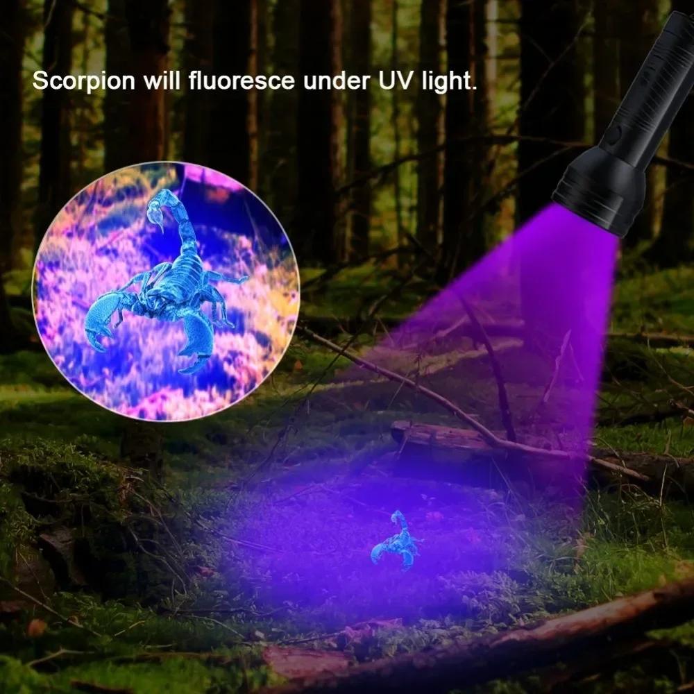 9/12/21 LED UV Pocket Flashlight Portable Pet Urine Stain Money Detection Torch Blacklight Emergency Ultraviolet Flashlight