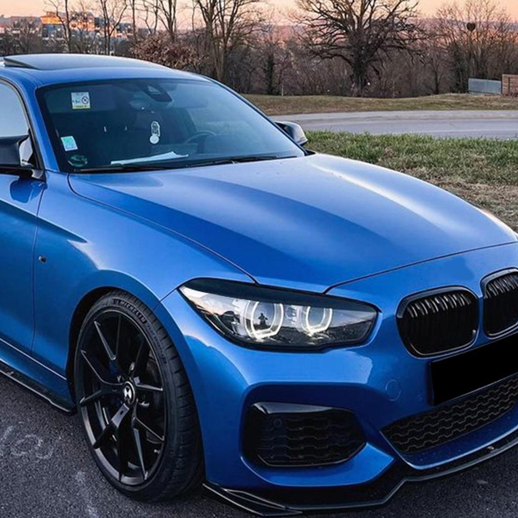 2 шт. ABS Gloss Evil Headlight Eyebrows Eyelight для BMW 1er F20 F21 Facelift 116i 118i 120i 125i M135i M140i 2015-2019 Аксессуары