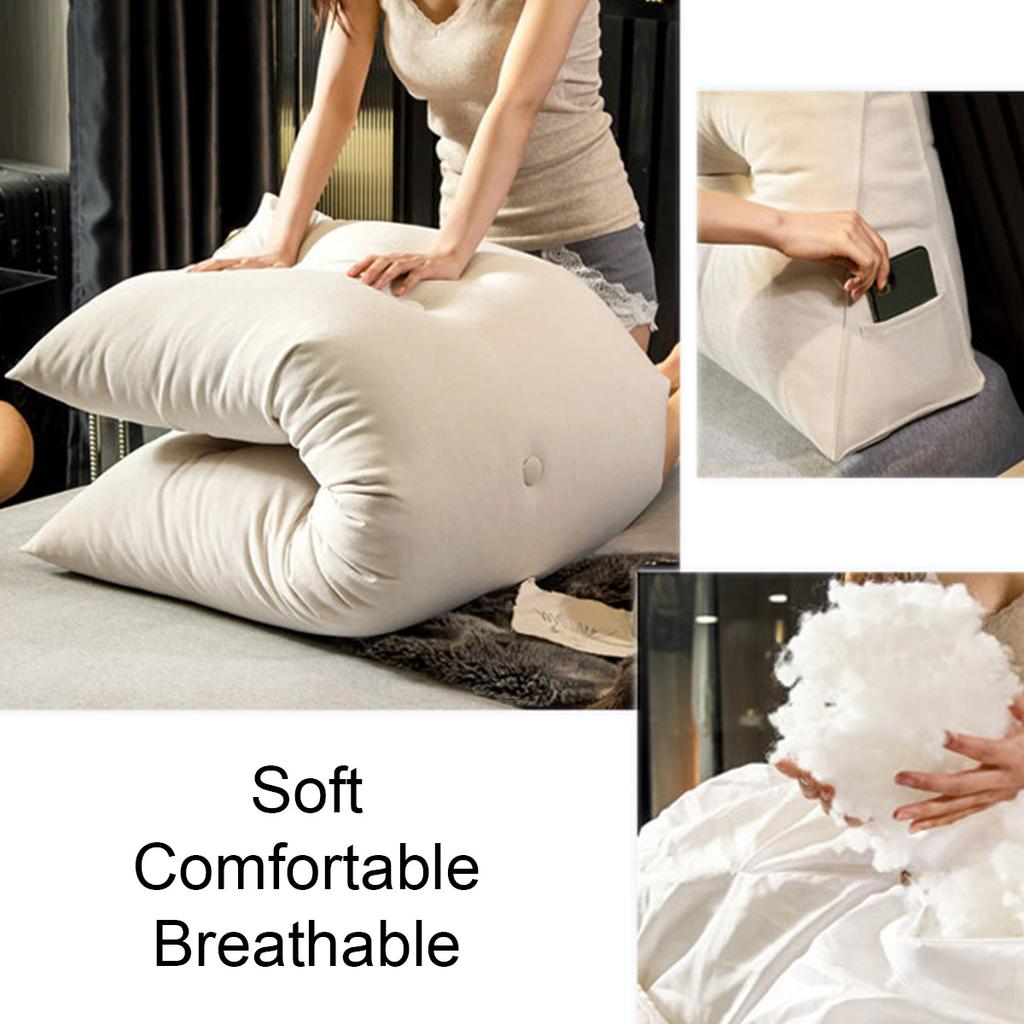 Большая прямоугольная подушка для талии, диван, большая подушка для спинки, кровать, длинный треугольный подголовник, наволочка, подушка-татами, современный домашний декор