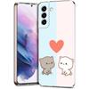 Милый мультяшный кот пара Чехол для телефона Для Samsung Galaxy S24 Ultra S23 FE S22 S20 S21 5G S10 S9 Plus S10E S8 Мягкий прозрачный чехол