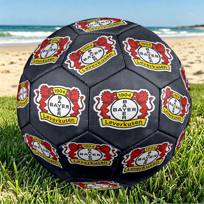 Bayer 04 Leverkusen Print Size 5 Soccer Ball, PU Wear Resistant Football for Match Training and Daily Practice, Birthday Gift for Soccer Fans