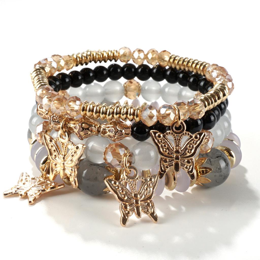 Bohemian bracelet beaded multi-layer butterfly pendant beach wind European and American hot-selling bracelet