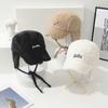 Cozy Plush Letter Baseball Cap for Women - Adjustable, Warm & Stylish Winter Hat with Ear Protection