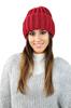 Landa Winter Hat with Thick Knit Color Red