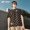 Fila Fusion Унисекс летняя вязаная футболка с коротким рукавом